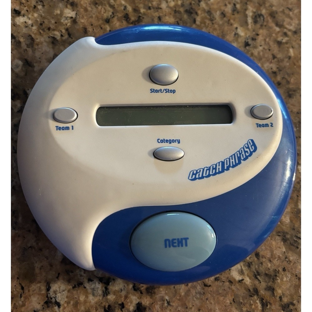 Catch Phrase Electronic Handheld Party Game Hasbro Classic Blue & White Tested